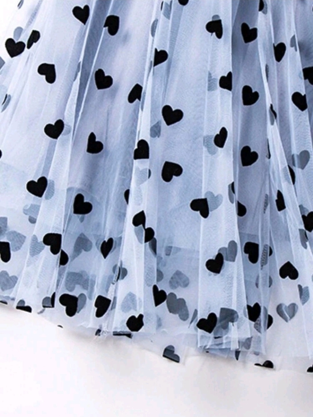 SHEIN CURVE FLOCKED HEART PRINT SKIRT SZ 1X - Picture 3 of 4